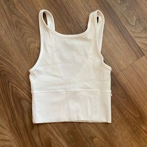 Lululemon cropped ribbed tank top, size 2